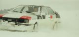 Nahaufnahme vom Quattro im Schnee